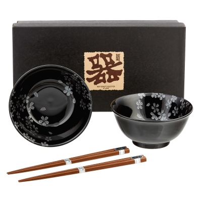 Suppenschüssel-Set KUROJI-SAKURA