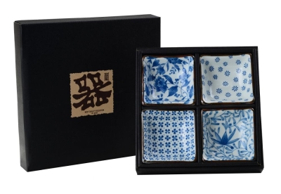 EGAWARI Schälchen Japan Schalenset Blau Weiß
