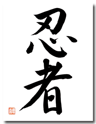 Original japanische Schriftzeichen NINJA