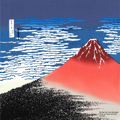 Furoshiki AKAFUJI roter Fuji Japan